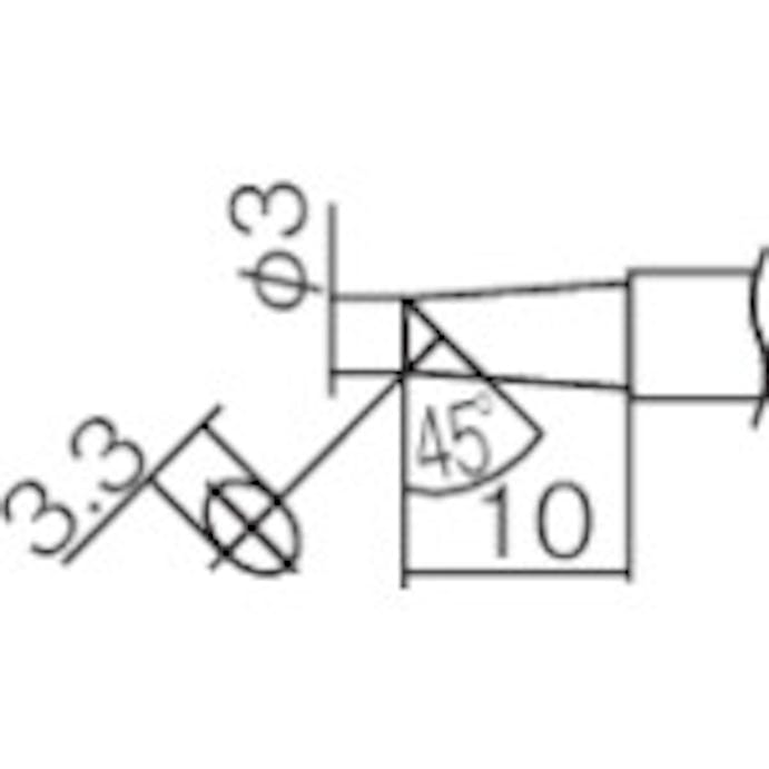 【CAINZ-DASH】白光 こて先　３ＢＣ型　面のみ T12-BCF3【別送品】