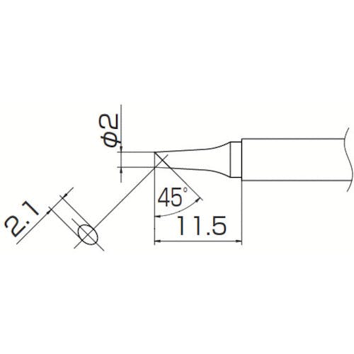 白光 こて先 2BC型 T13-BC2 ステーション型はんだこて 白光 こて先 2BC型 T13-BC2 ステーション型はんだこて