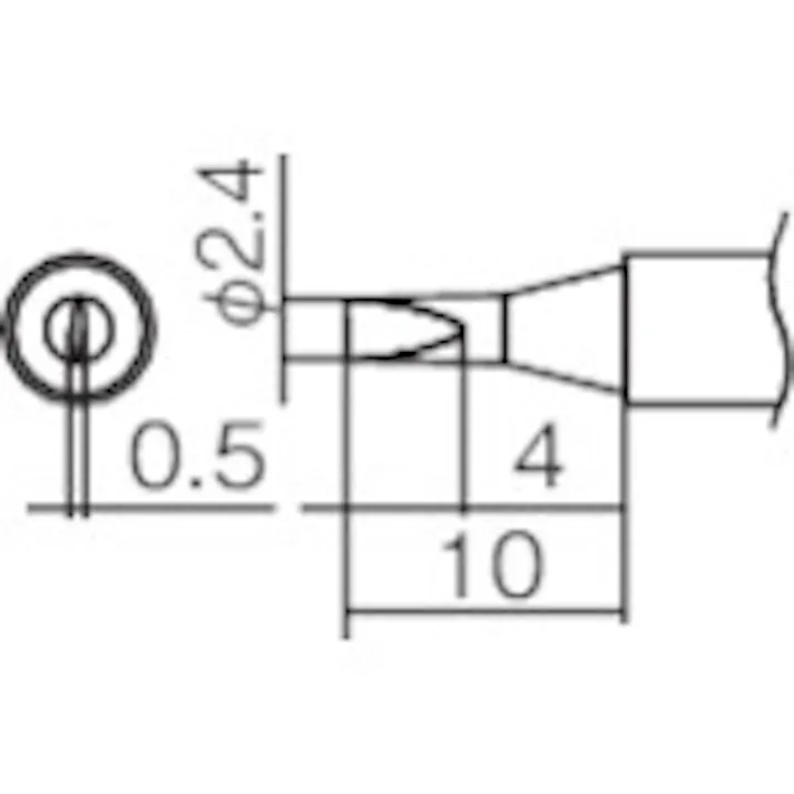 【CAINZ-DASH】白光 こて先 2.4D型 T12-D24【別送品】