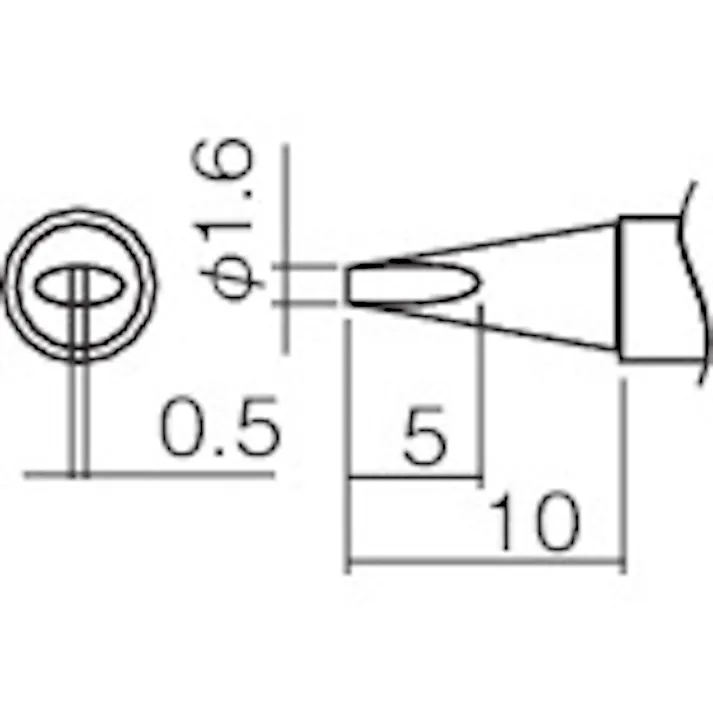 【CAINZ-DASH】白光 こて先 1.6D型(Z) T12-D16Z【別送品】