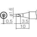 【CAINZ-DASH】白光 こて先　１．６Ｄ型 T12-D16【別送品】