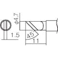 【CAINZ-DASH】白光 こて先　ＫＲ型 T12-KR【別送品】