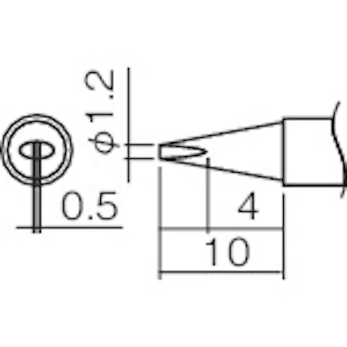 【CAINZ-DASH】白光 こて先 1.2D型(Z) T12-D12Z【別送品】