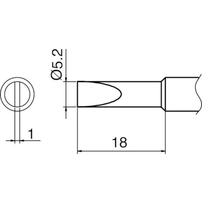 【CAINZ-DASH】白光 こて先　Ｓ３型 T18-S3【別送品】