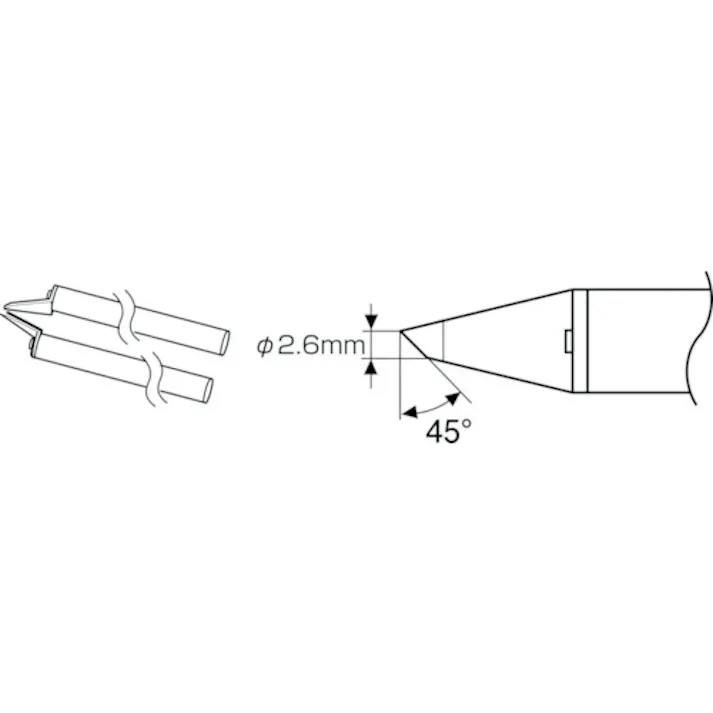 【CAINZ-DASH】白光 こて先 CHIP 2.6C型 A1576【別送品】