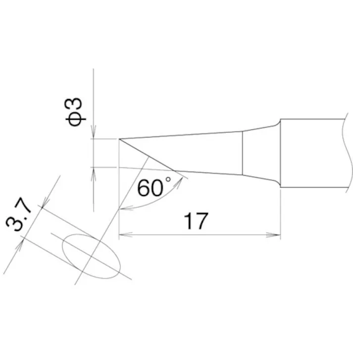 【CAINZ-DASH】白光 こて先 3C型 T22-C3【別送品】