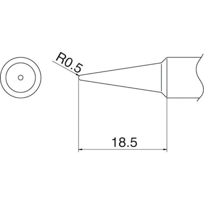 【CAINZ-DASH】白光 こて先　Ｂ型 T19-B【別送品】