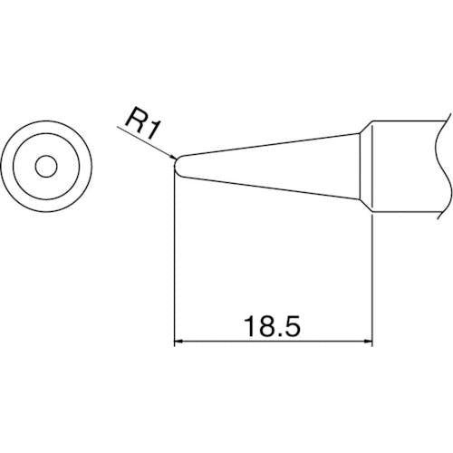 白光 こて先 2B型 T19-B2 はんだこて用パーツ(電気はんだこて) 白光 こて先 2B型 T19-B2 はんだこて用パーツ(電気はんだこて)