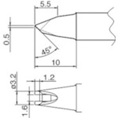 【CAINZ-DASH】白光 コテ先　溝付 T20-1611【別送品】