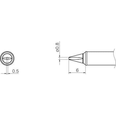 【CAINZ-DASH】白光 こて先／０．８ＷＤ型 T31-01WD08【別送品】