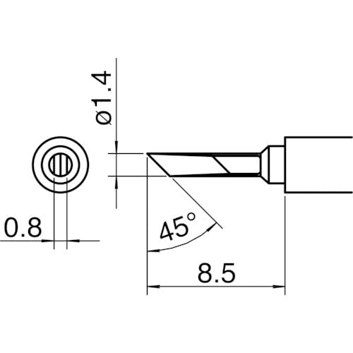 白光 こて先/KN型 T30-KN ステーション型はんだこて 白光 こて先/KN型 T30-KN ステーション型はんだこて