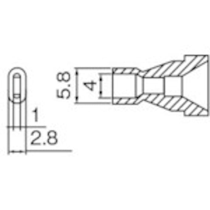 【CAINZ-DASH】白光 ノズル　４Ｘ１ＭＭ N61-16【別送品】