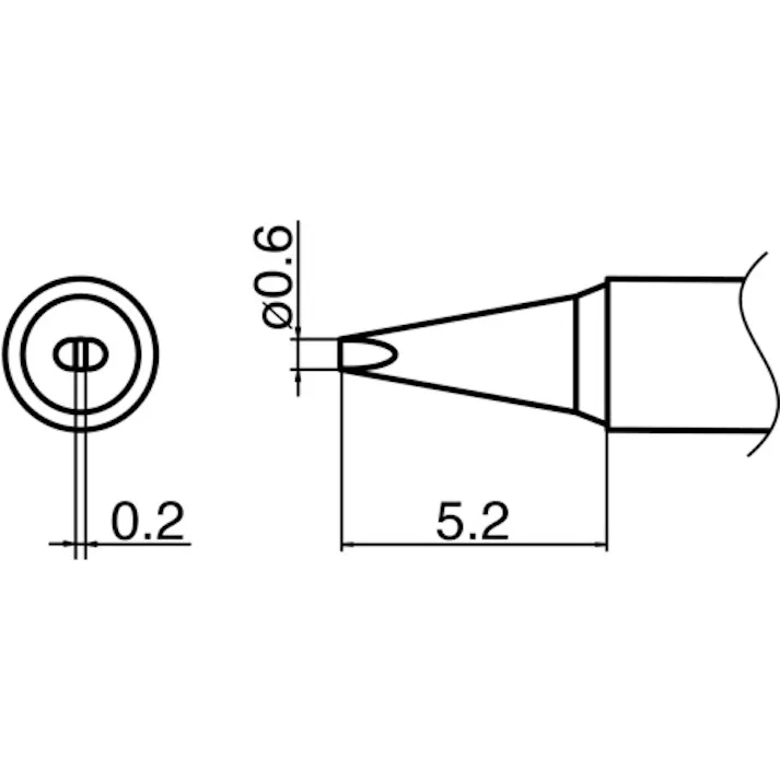 【CAINZ-DASH】白光 こて先 0.6D型 T35-02D06【別送品】