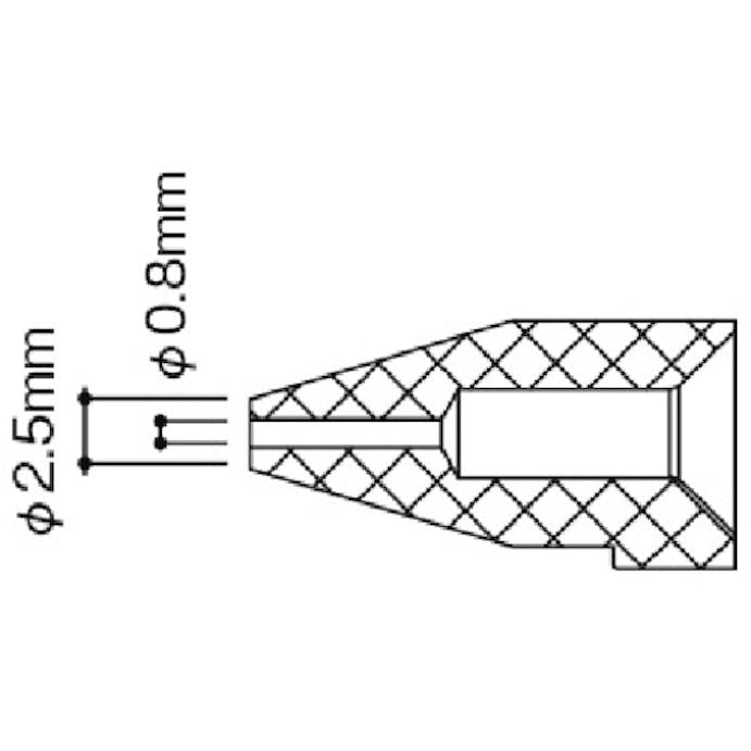 【CAINZ-DASH】白光 はんだ除去器用交換パーツ　ノズル　内径０．８ｍｍ　適合機種ＦＲ－３００ N50B-03【別送品】