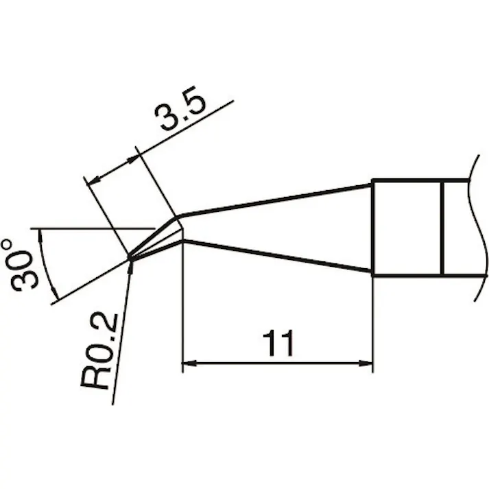 【CAINZ-DASH】白光 こて先 0.2J型 T36-J02【別送品】