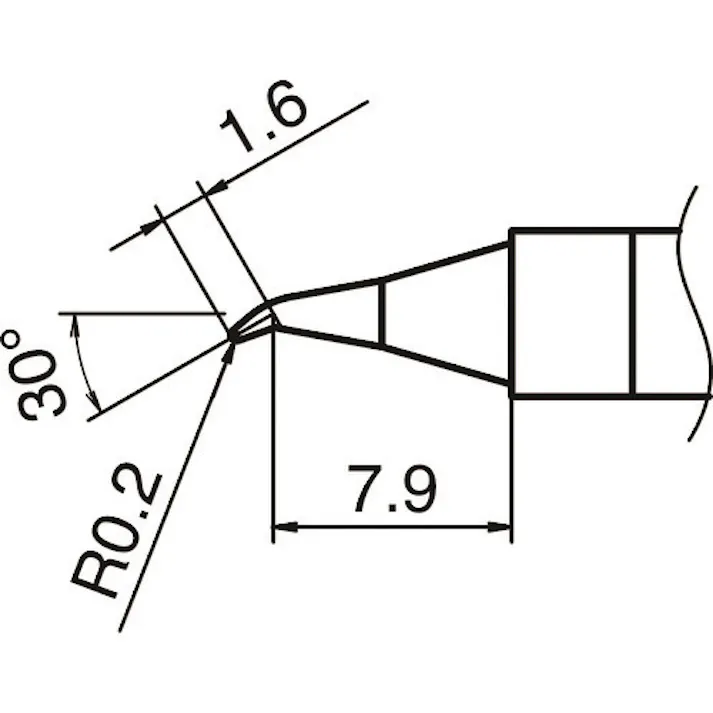 【CAINZ-DASH】白光 こて先 0.2JS型 T36-JS02【別送品】