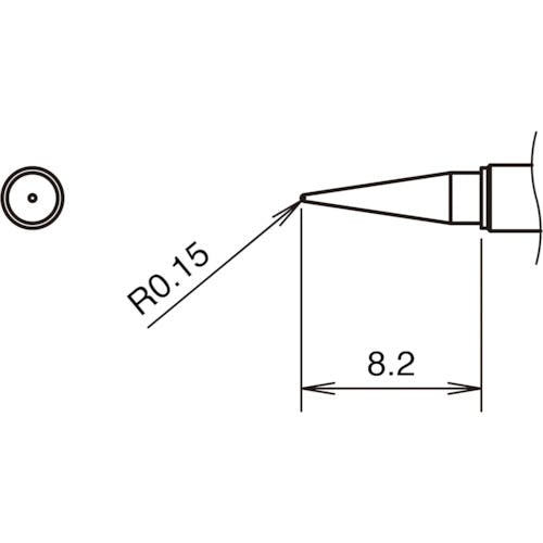 白光 こて先I型 400℃ T38-02I はんだこて用パーツ(電気はんだこて) 白光 こて先I型 400℃ T38-02I はんだこて用パーツ(電気はんだこて)