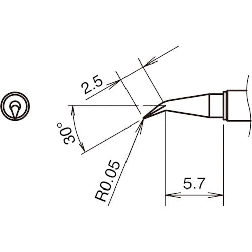 白光 こて先JS型 350℃ T38-03JS はんだこて用パーツ(電気はんだこて) 白光 こて先JS型 350℃ T38-03JS はんだこて用パーツ(電気はんだこて)
