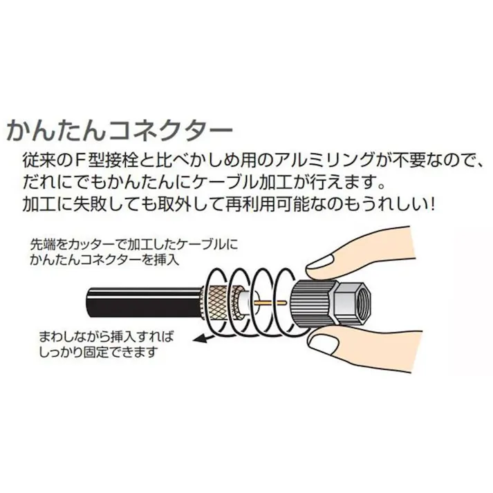 5CFBケーブル用 かんたんF型コネクター F-5S-SP