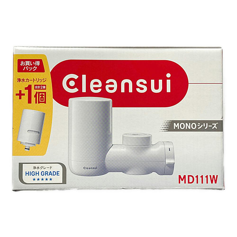 新品　クリンスイ　Cleansui MD101 2個　MDC01SZ　1個 クリンスイ MONOシリーズ カートリッジプラス1 MD111W-WT