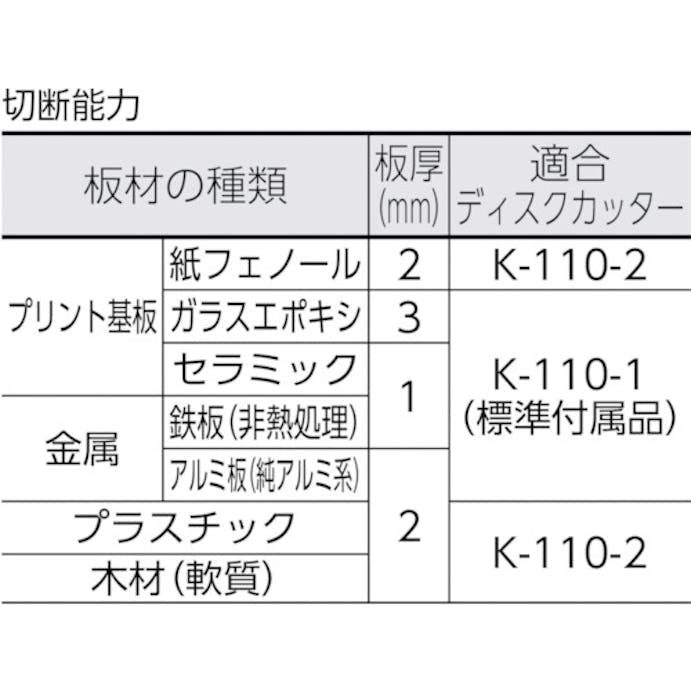 【CAINZ-DASH】ホーザン ディスクカッター K-110-2【別送品】