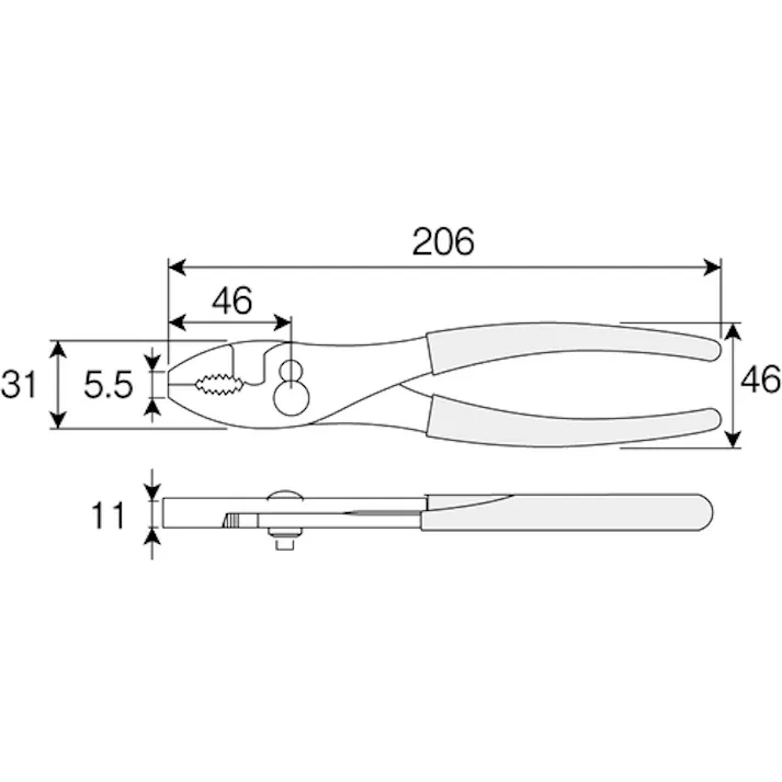 【CAINZ-DASH】ホーザン プライヤー P-211Z-200【別送品】