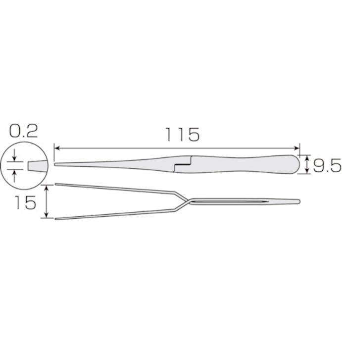 【CAINZ-DASH】ホーザン 逆作用ピンセット P-652【別送品】