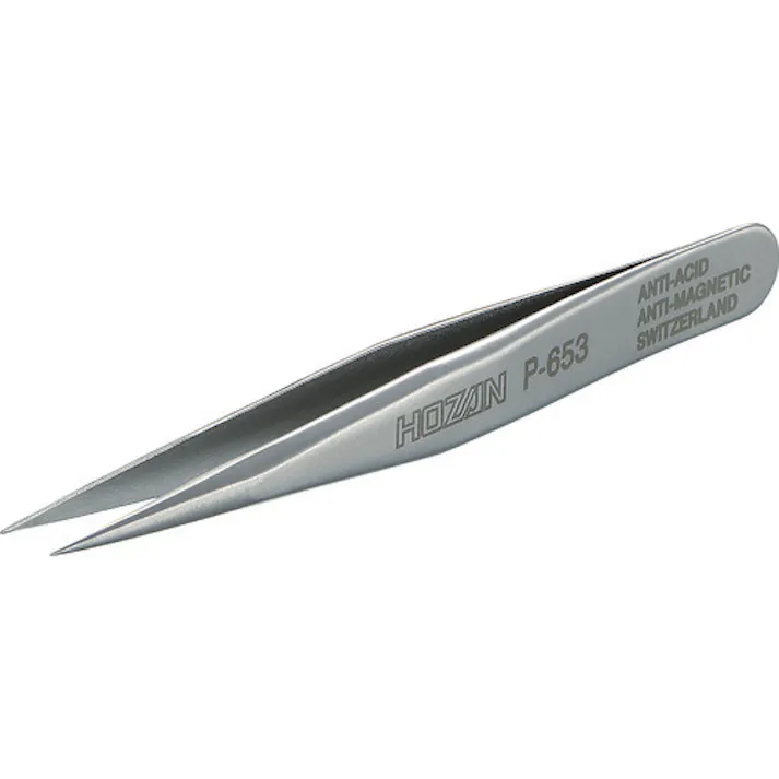 【CAINZ-DASH】ホーザン ステンレス製ピンセット(非磁性タイプ) 全長70mm P-653【別送品】