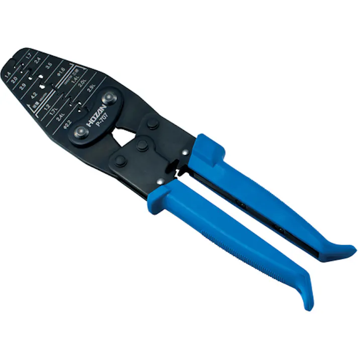 【CAINZ-DASH】ホーザン 手動圧着工具(オープンバレル端子用) 全長230mm P-707【別送品】
