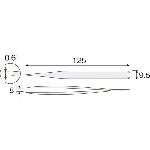 CAINZ-DASH】ホーザン ピンセット 125mm P-891【別送品