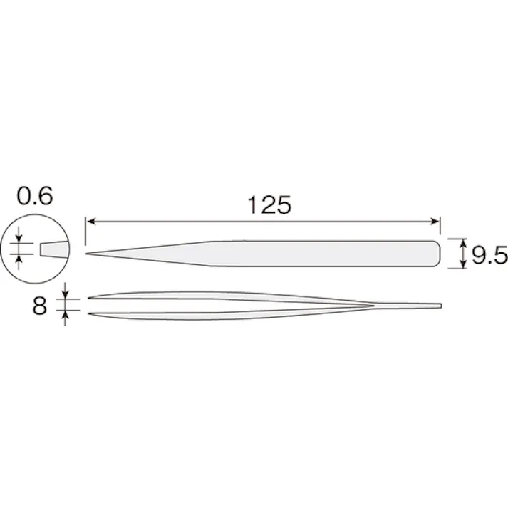 【CAINZ-DASH】ホーザン ピンセット 125mm P-891【別送品】