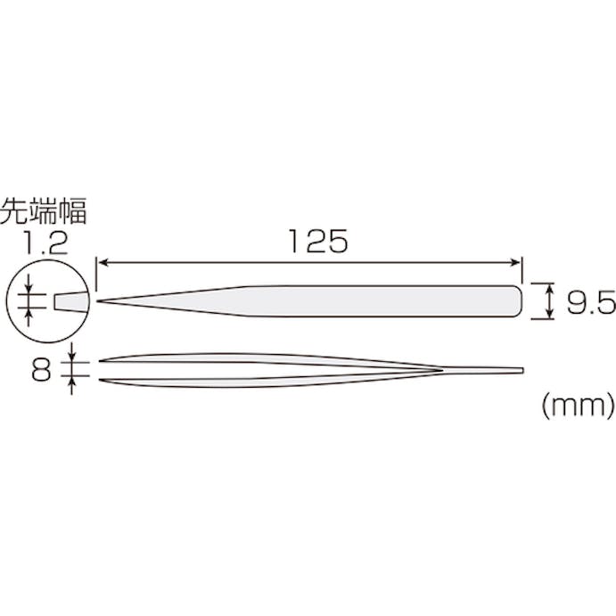 【CAINZ-DASH】ホーザン ピンセット　１２５ｍｍ　厚肉型 P-892【別送品】