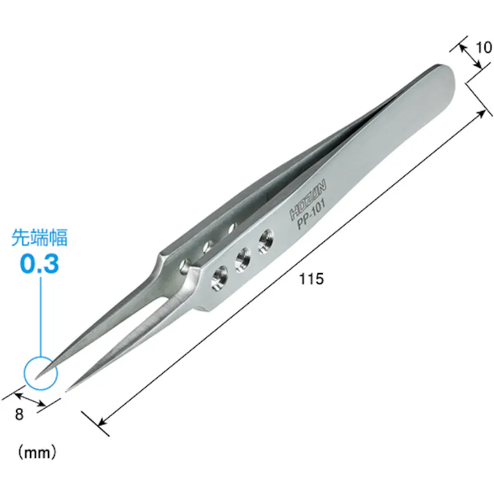 【CAINZ-DASH】ホーザン ピンセット 全長115mm PP-101【別送品】