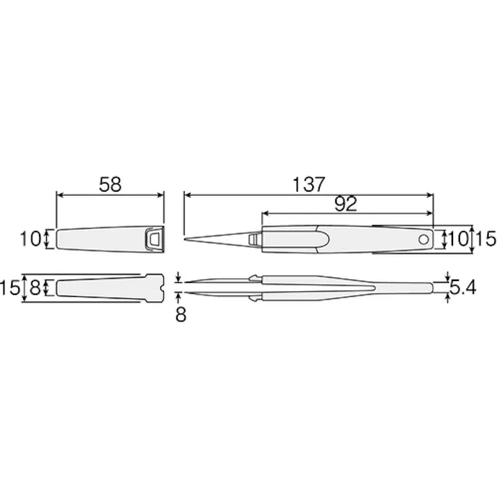 【CAINZ-DASH】ホーザン ESDグリップピンセット PP-130-ESD【別送品】