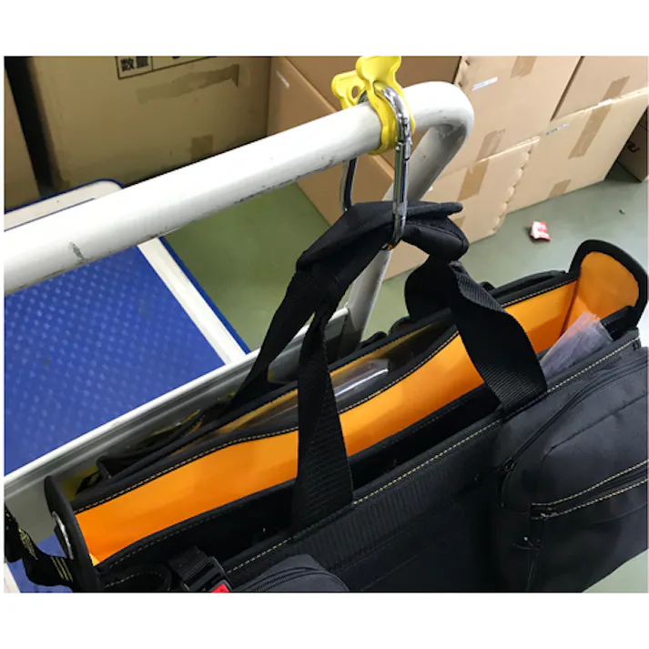 【CAINZ-DASH】土牛産業 ラバーロック付カラビナイエローRL-1Y 04511【別送品】