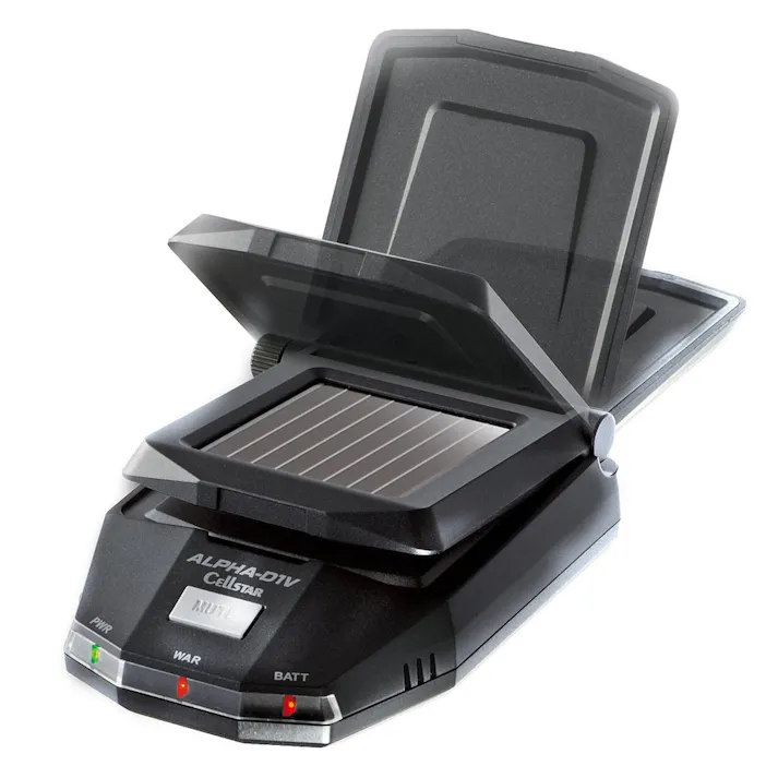 ソーラーレーダー探知機 角度可変型 DC12V専用 ALPHA-D1V