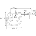 【CAINZ-DASH】ロブテックス 強力Ｃ型シャコ万力　７５ｍｍ C75【別送品】