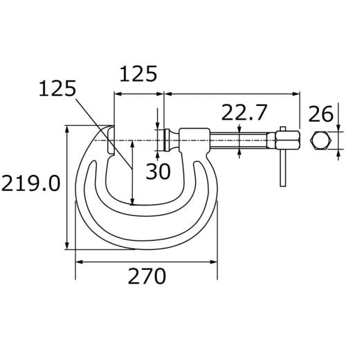 CAINZ-DASH】ロブテックス 強力Ｃ型シャコ万力 １２５ｍｍ C125【別送