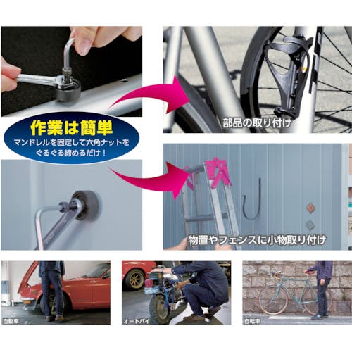 CAINZ-DASH】ロブテックス マンドレル・六角ナット M5用セット