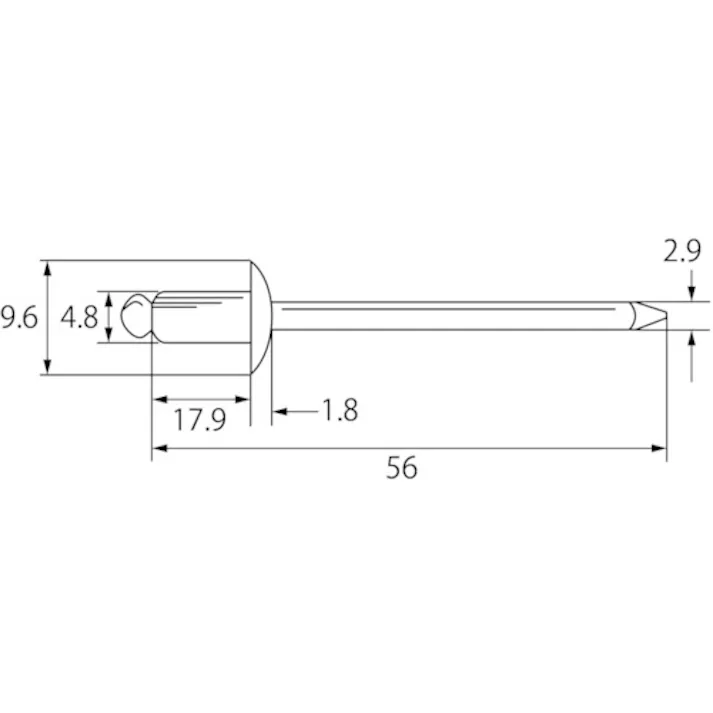 【CAINZ-DASH】ロブテックス ブラインドリベット(スティール/スティール製) 6-8(1000本入) 箱入 NS68【別送品】