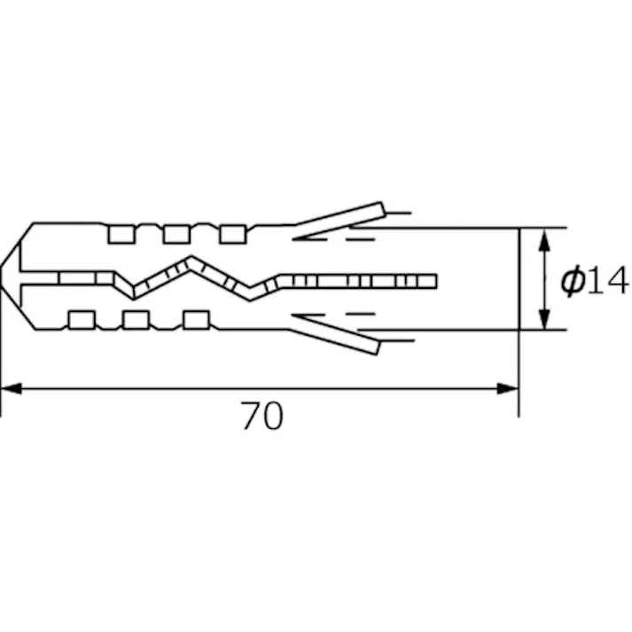 【CAINZ-DASH】ロブテックス モンゴナイロンプラグ(15本入) 14X70mm MP1470B【別送品】
