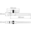 【CAINZ-DASH】ロブテックス 強力型パイプレンチ　３５０ｍｍ PW350【別送品】