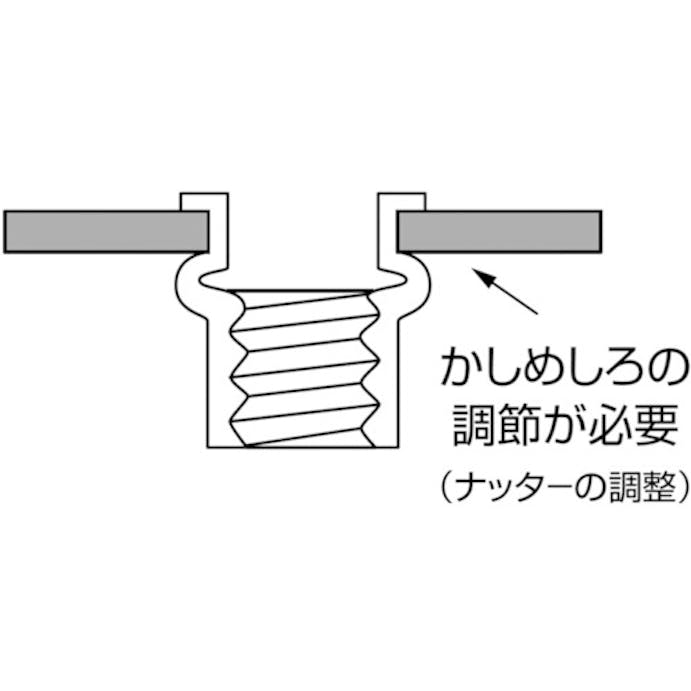 【CAINZ-DASH】ロブテックス ブラインドナット“エビナット”（薄頭・アルミ製）　板厚３．２　Ｍ６×１．０（１０００個入） NAK6M【別送品】