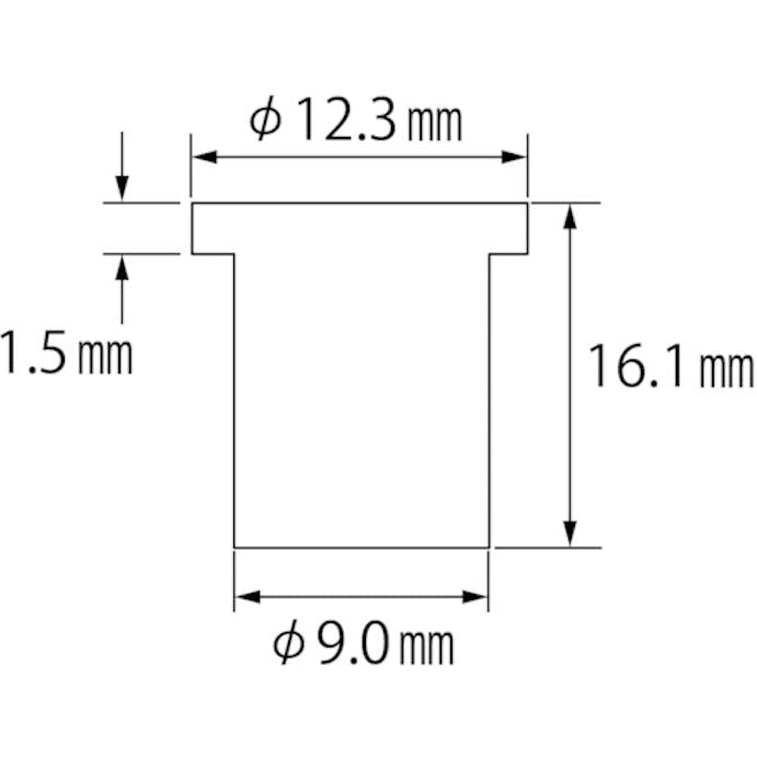 【CAINZ-DASH】ロブテックス ブラインドナット“エビナット”（平頭・アルミ製）　板厚３．２　Ｍ６Ｘ１．０（１０００個入） NAD6M【別送品】