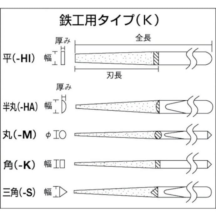 【CAINZ-DASH】ロブテックス ダイヤモンドヤスリ（鉄工用）　１２本組　半丸 K12-HA【別送品】