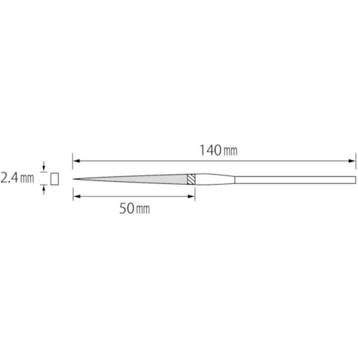 【CAINZ-DASH】ロブテックス ダイヤモンドヤスリ(精密用) 10本組 角 S10-K【別送品】