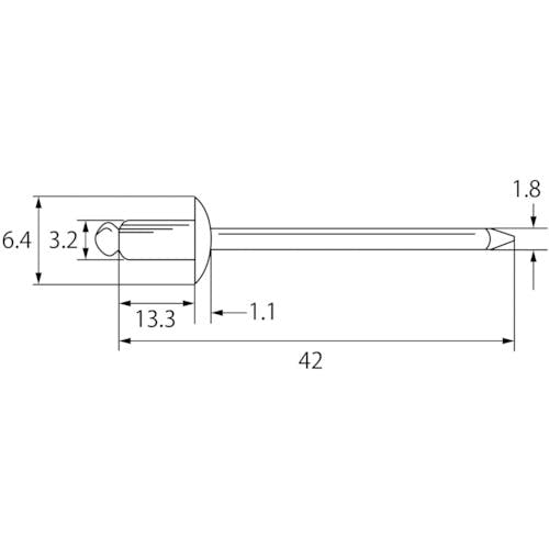 ロブテックス ブラインドリベット（アルミニウム/ステンレス製） 4-6