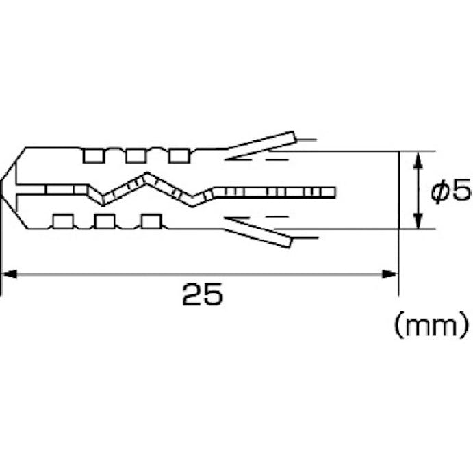 【CAINZ-DASH】ロブテックス エビモンゴ　ナイロンプラグ（３００本入）　５Ｘ２５ｍｍ MP525B【別送品】