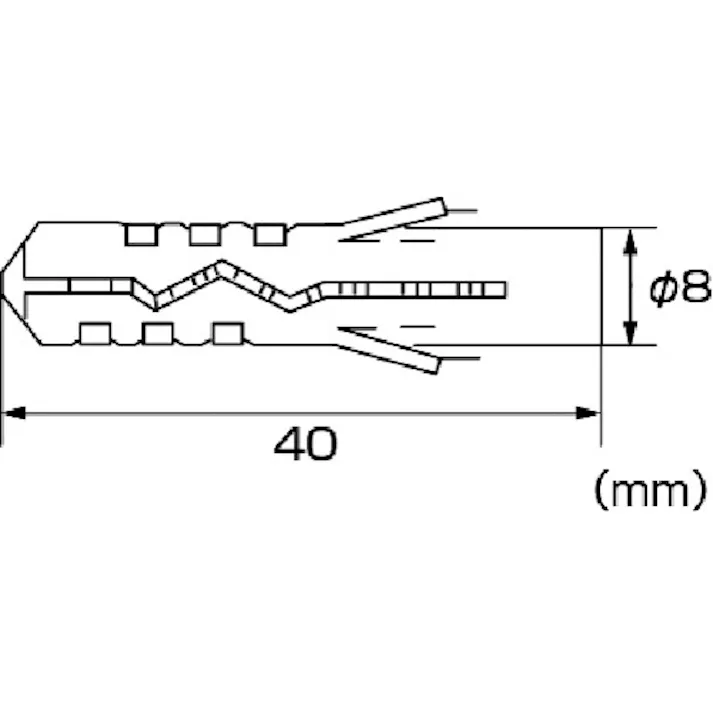 【CAINZ-DASH】ロブテックス エビモンゴ ナイロンプラグ(100本入) 8X40mm MP840B【別送品】