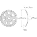 【CAINZ-DASH】ロブテックス ダイヤモンドカップホイール乾式汎用品　シングルカップ１００ｍｍ用 CSP-4【別送品】